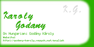 karoly godany business card
